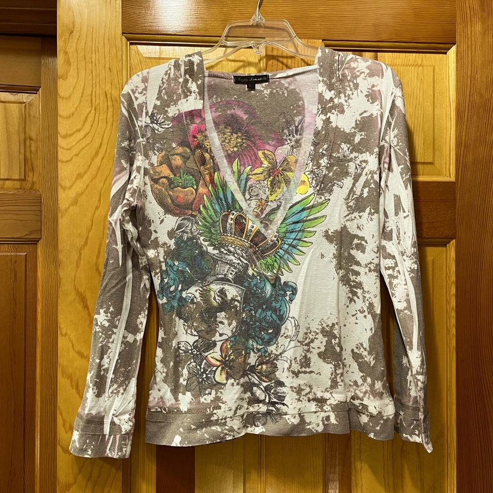 Simply Irresistible deep v-neck hooded top